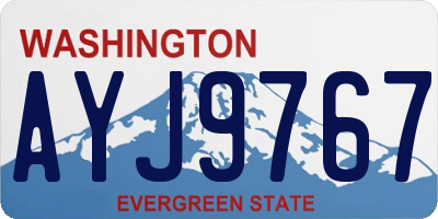 WA license plate AYJ9767