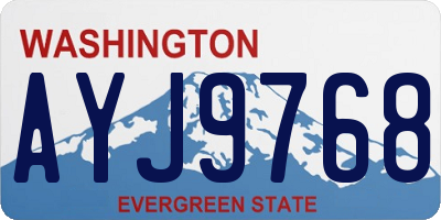 WA license plate AYJ9768
