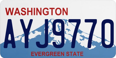WA license plate AYJ9770