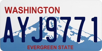 WA license plate AYJ9771
