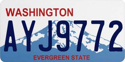 WA license plate AYJ9772