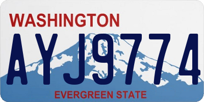 WA license plate AYJ9774