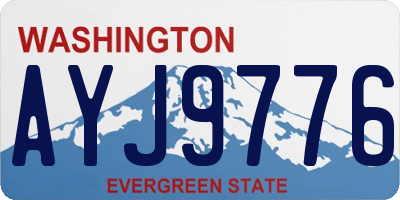 WA license plate AYJ9776