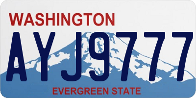 WA license plate AYJ9777