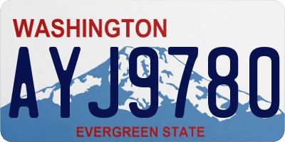WA license plate AYJ9780