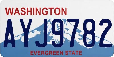 WA license plate AYJ9782