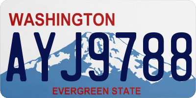 WA license plate AYJ9788