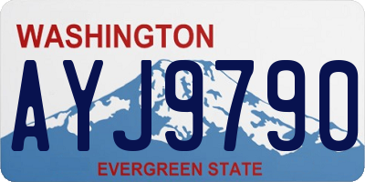 WA license plate AYJ9790