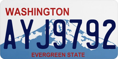 WA license plate AYJ9792
