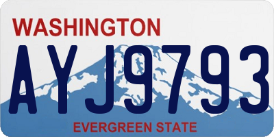 WA license plate AYJ9793