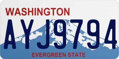 WA license plate AYJ9794