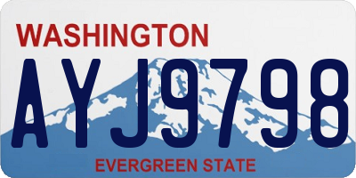 WA license plate AYJ9798