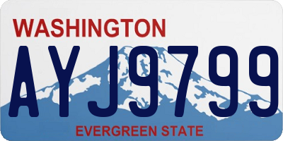 WA license plate AYJ9799