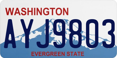 WA license plate AYJ9803