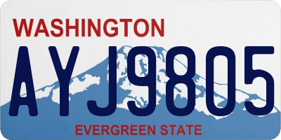 WA license plate AYJ9805