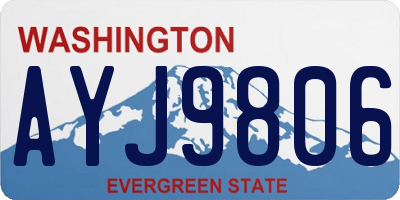 WA license plate AYJ9806
