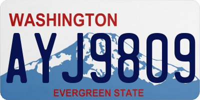 WA license plate AYJ9809