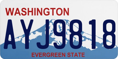 WA license plate AYJ9818
