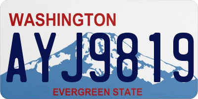 WA license plate AYJ9819