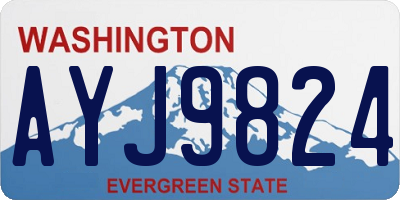 WA license plate AYJ9824