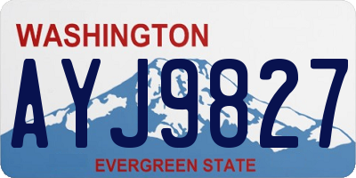 WA license plate AYJ9827