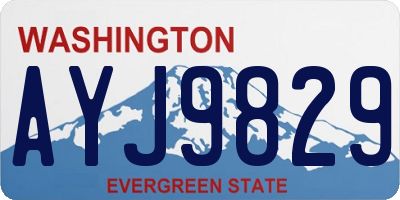 WA license plate AYJ9829