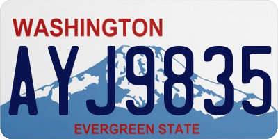 WA license plate AYJ9835