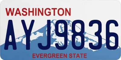 WA license plate AYJ9836