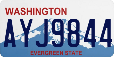 WA license plate AYJ9844