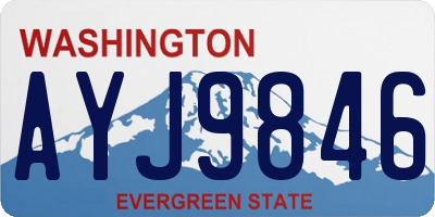 WA license plate AYJ9846
