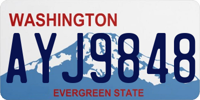 WA license plate AYJ9848