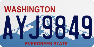 WA license plate AYJ9849