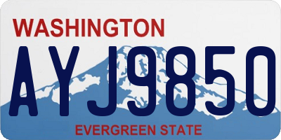 WA license plate AYJ9850