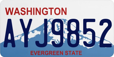 WA license plate AYJ9852