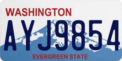 WA license plate AYJ9854