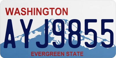 WA license plate AYJ9855