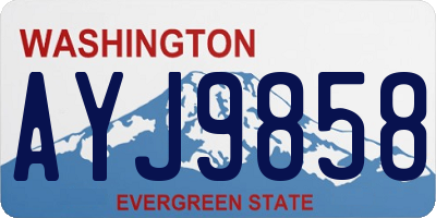 WA license plate AYJ9858