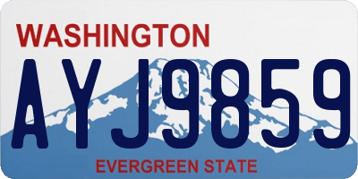 WA license plate AYJ9859