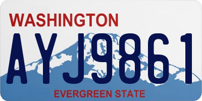 WA license plate AYJ9861