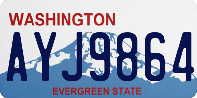 WA license plate AYJ9864