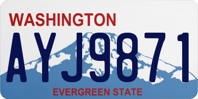 WA license plate AYJ9871