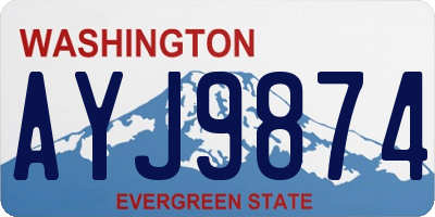WA license plate AYJ9874
