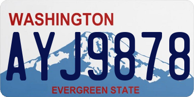 WA license plate AYJ9878