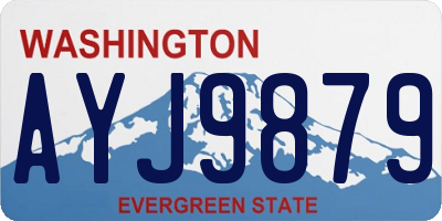 WA license plate AYJ9879