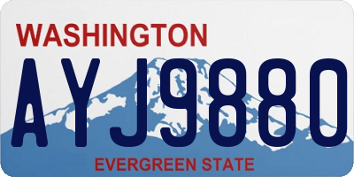WA license plate AYJ9880