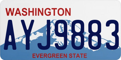 WA license plate AYJ9883