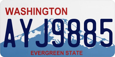 WA license plate AYJ9885