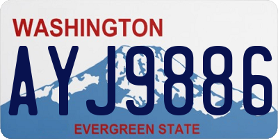WA license plate AYJ9886