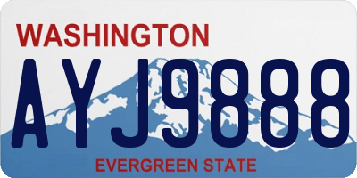 WA license plate AYJ9888