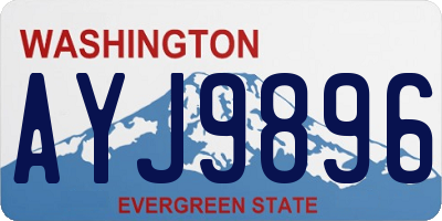 WA license plate AYJ9896
